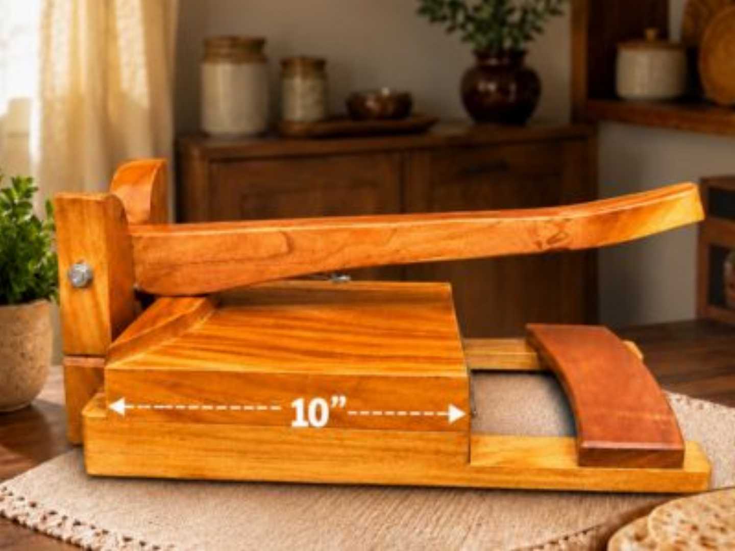 wooden roti maker, ruti maker, wooden chapati press, tortilla press, buy roti maker online, wooden kitchen tools, mahogany wood roti maker, উডেন রুটি মেকার, রুটি তৈরির মেশিন