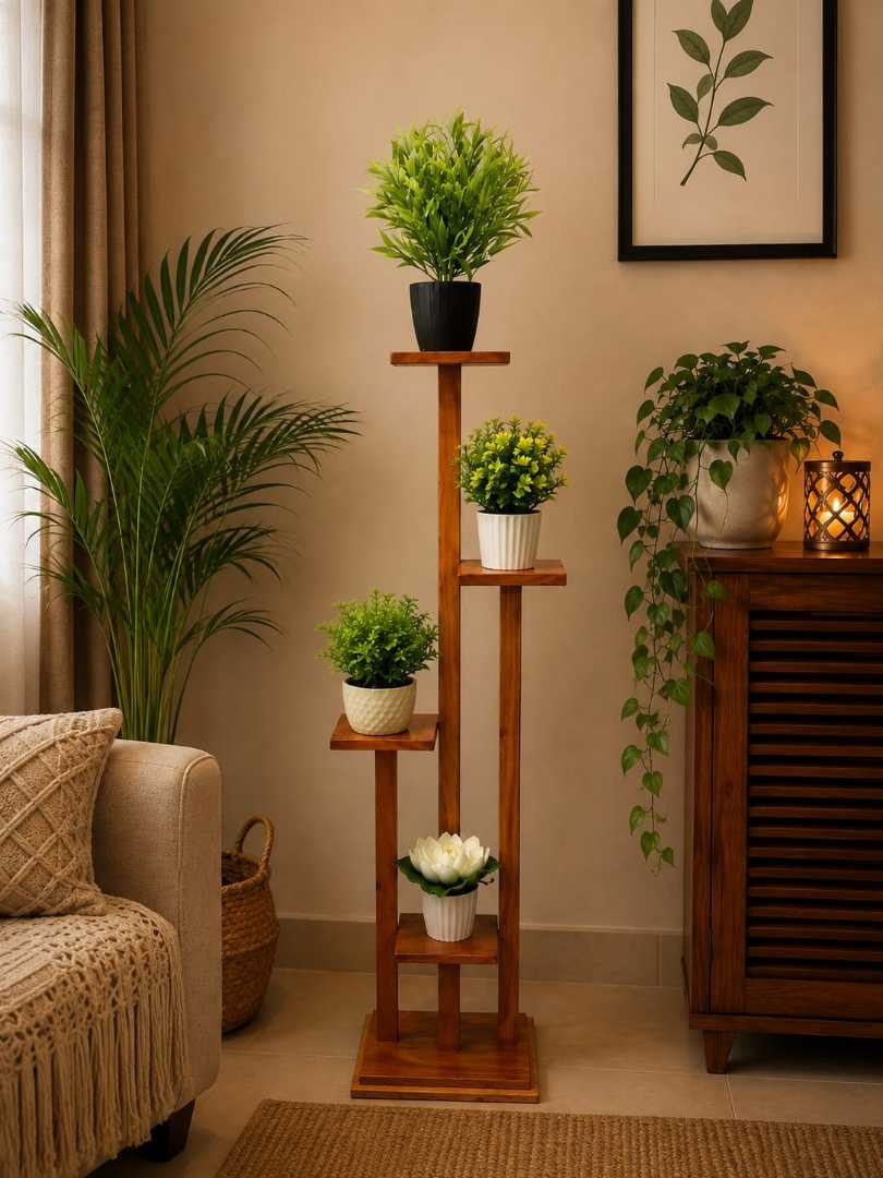 <!-- Primary Meta Tags -->
<title>Indoor Wooden 4-Tier Plant Stand | Space-Saving Flower Pot Holder</title>
<meta name=